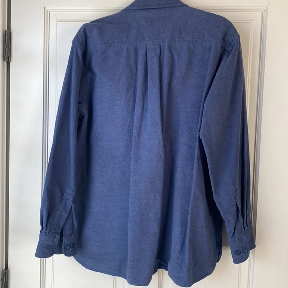 LL Bean Blue Jacket Button Up 100% cotton size large - Picture 6 of 6